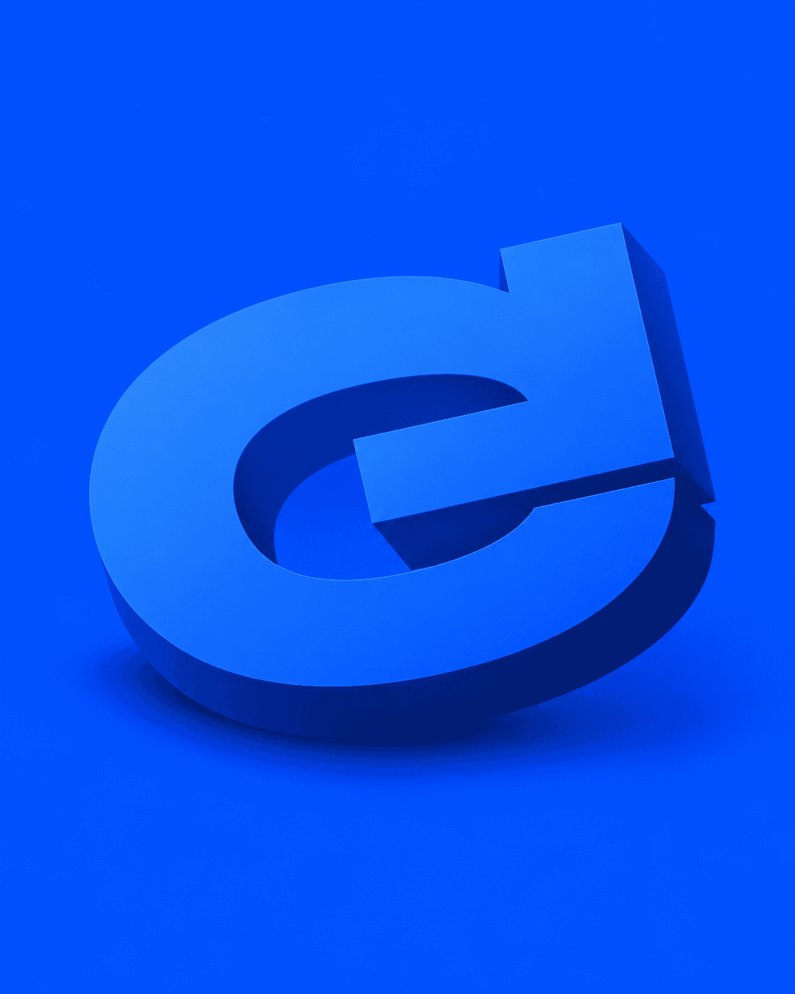 Das originale ESGE-G als plastisches blaues Relief.